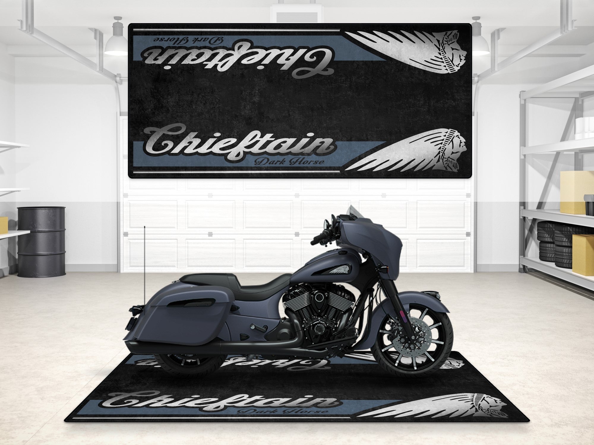 MPM Motorcycle Mat for Indian Chieftain Dark Horse - MM7328