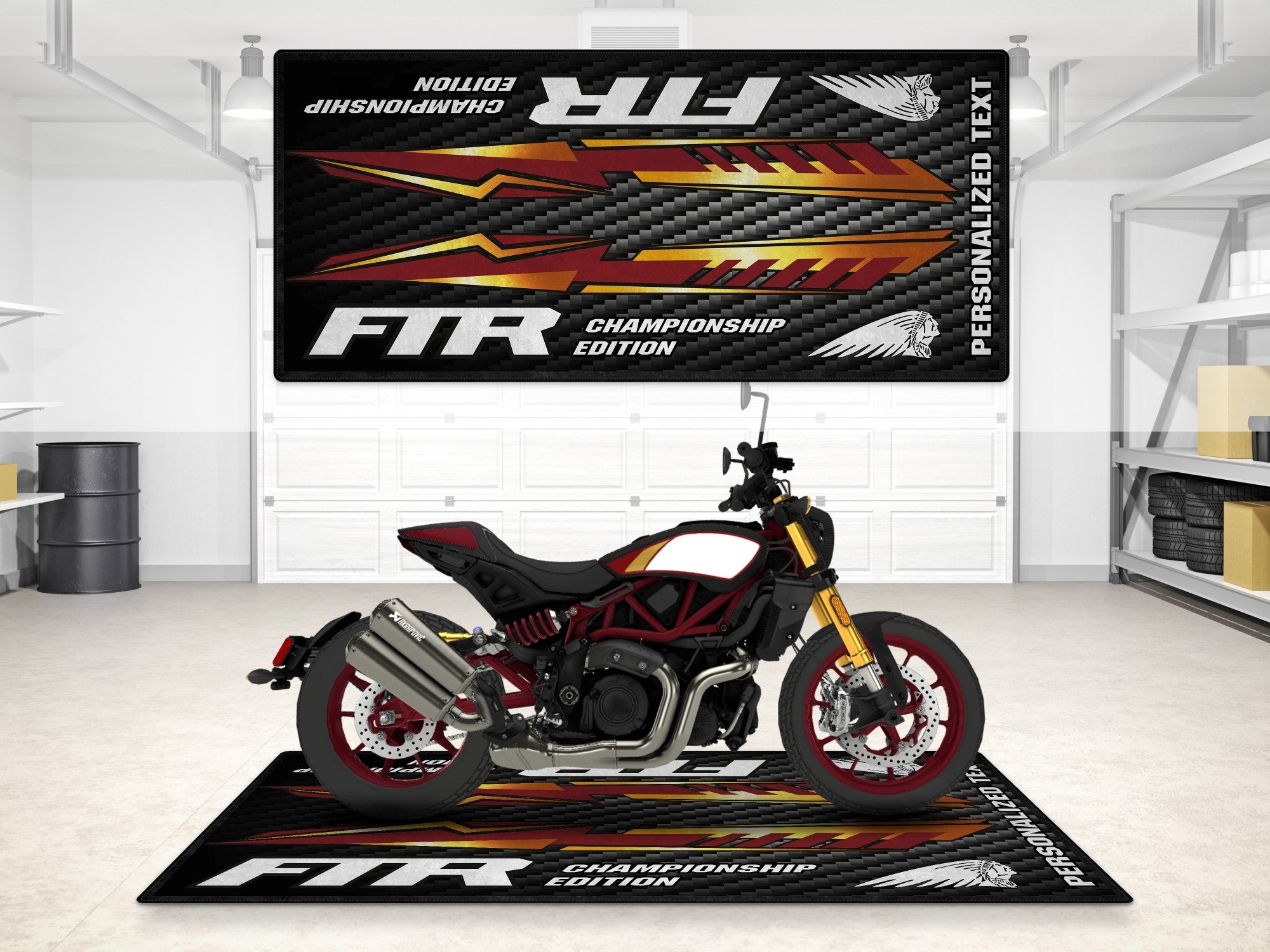 MPM Motorcycle Mat for Indian FTR Championship Edition - MM7319
