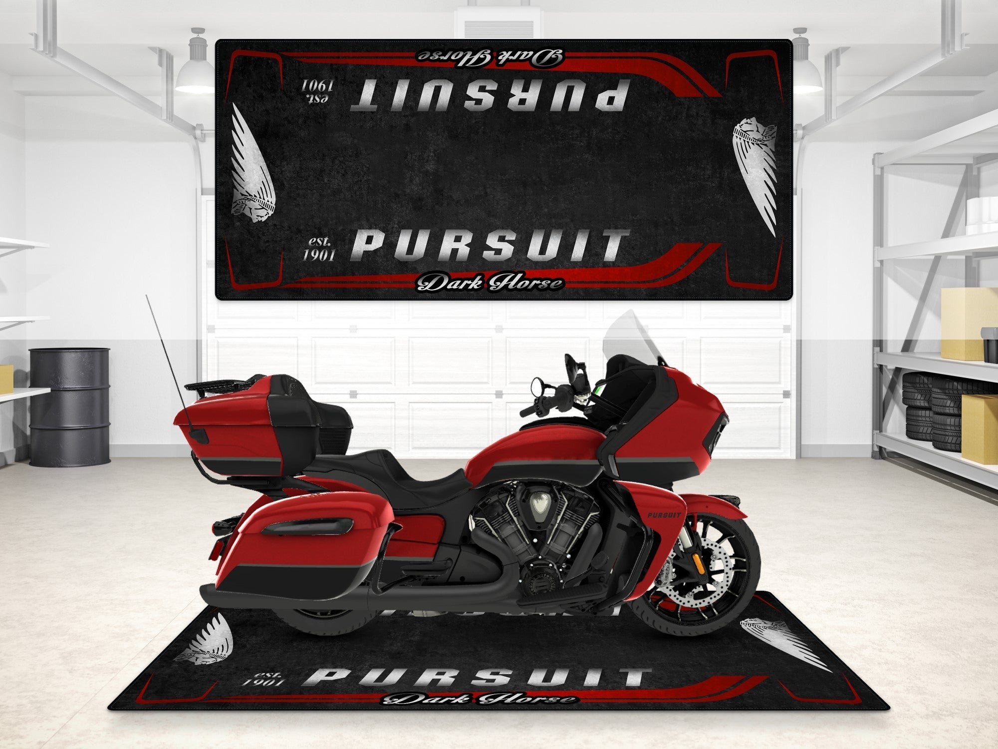 MPM Motorcycle Mat for Indian Pursuit Dark Horse - MM7339