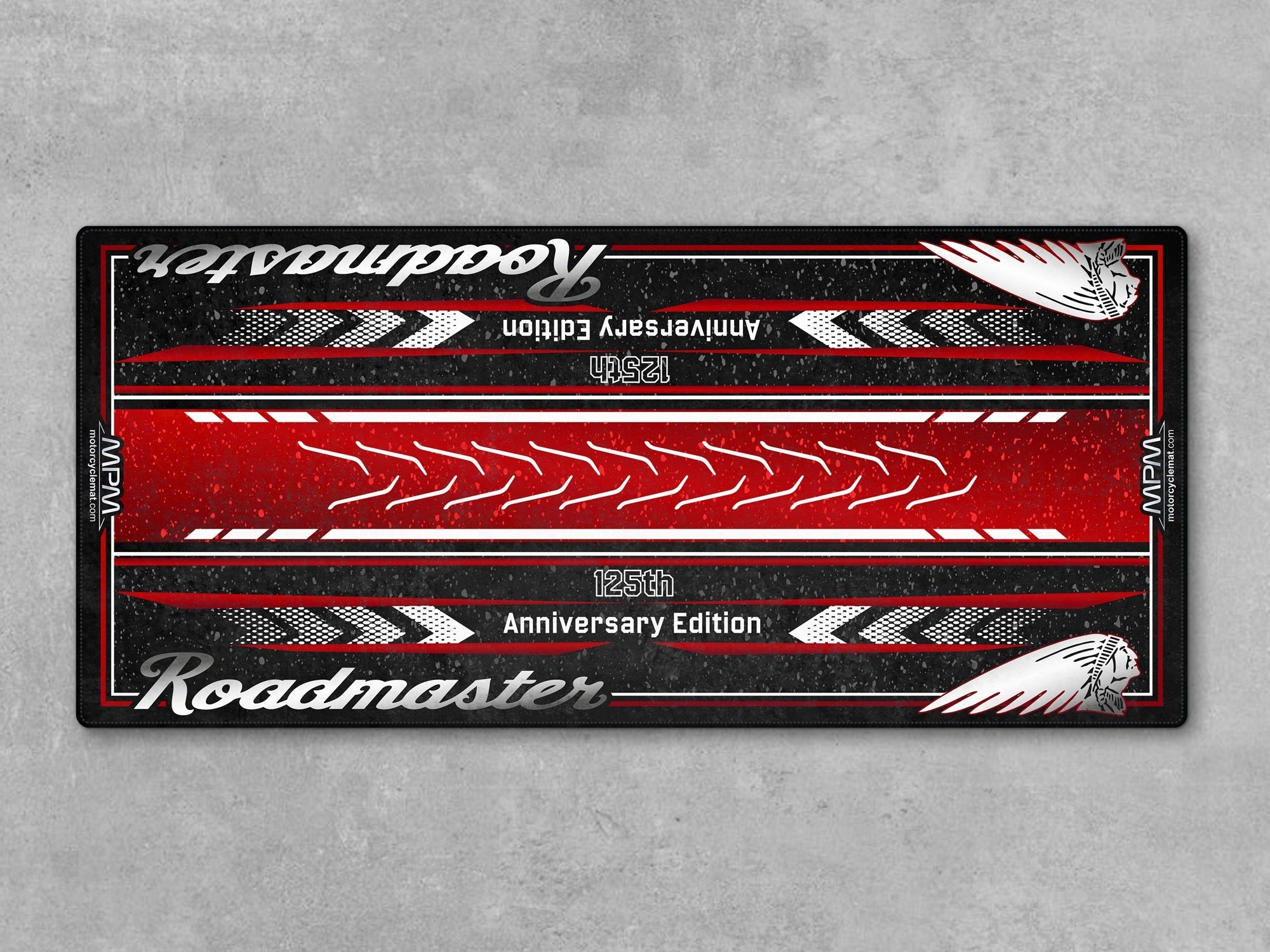 MPM Motorcycle Mat for Indian Roadmaster 125th Anniversary - U310