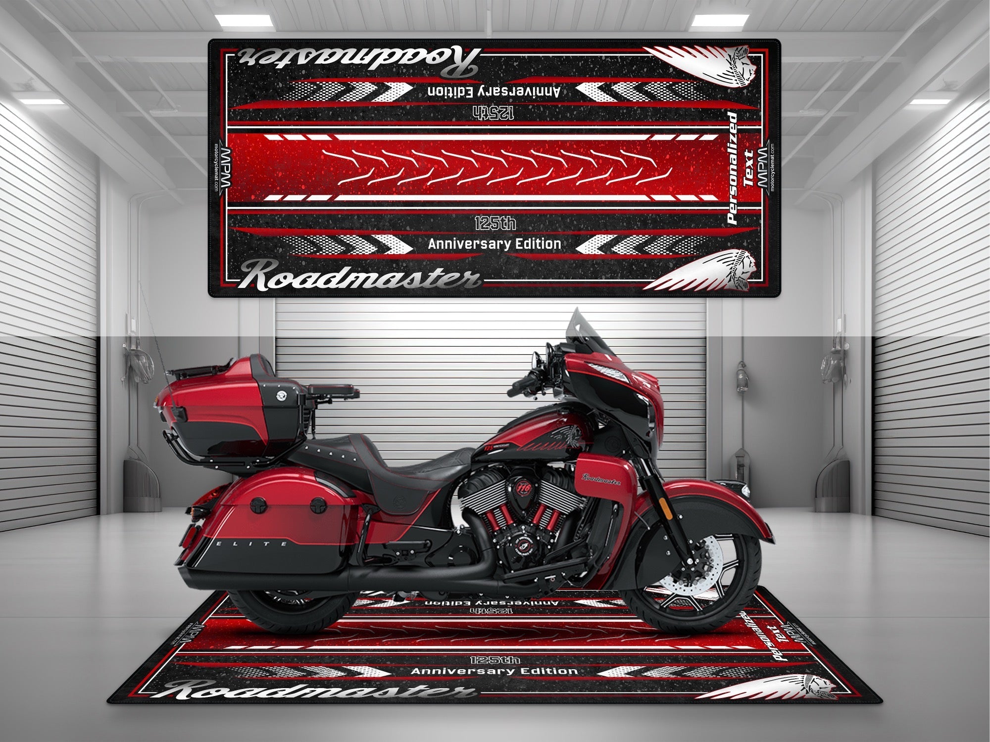 MPM Motorcycle Mat for Indian Roadmaster 125th Anniversary - U310