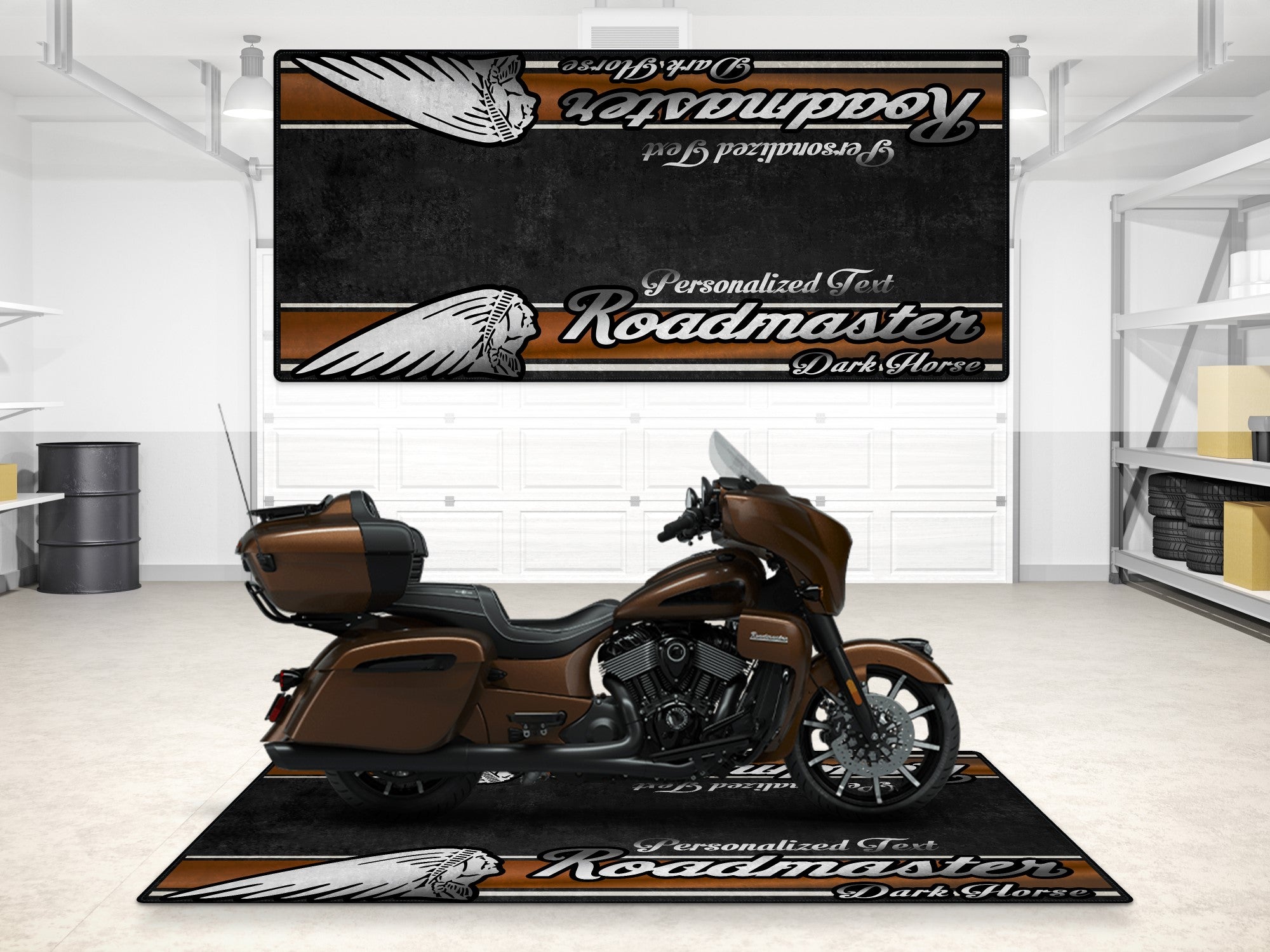 MPM Motorcycle Mat for Indian Roadmaster Dark Horse - MM7337