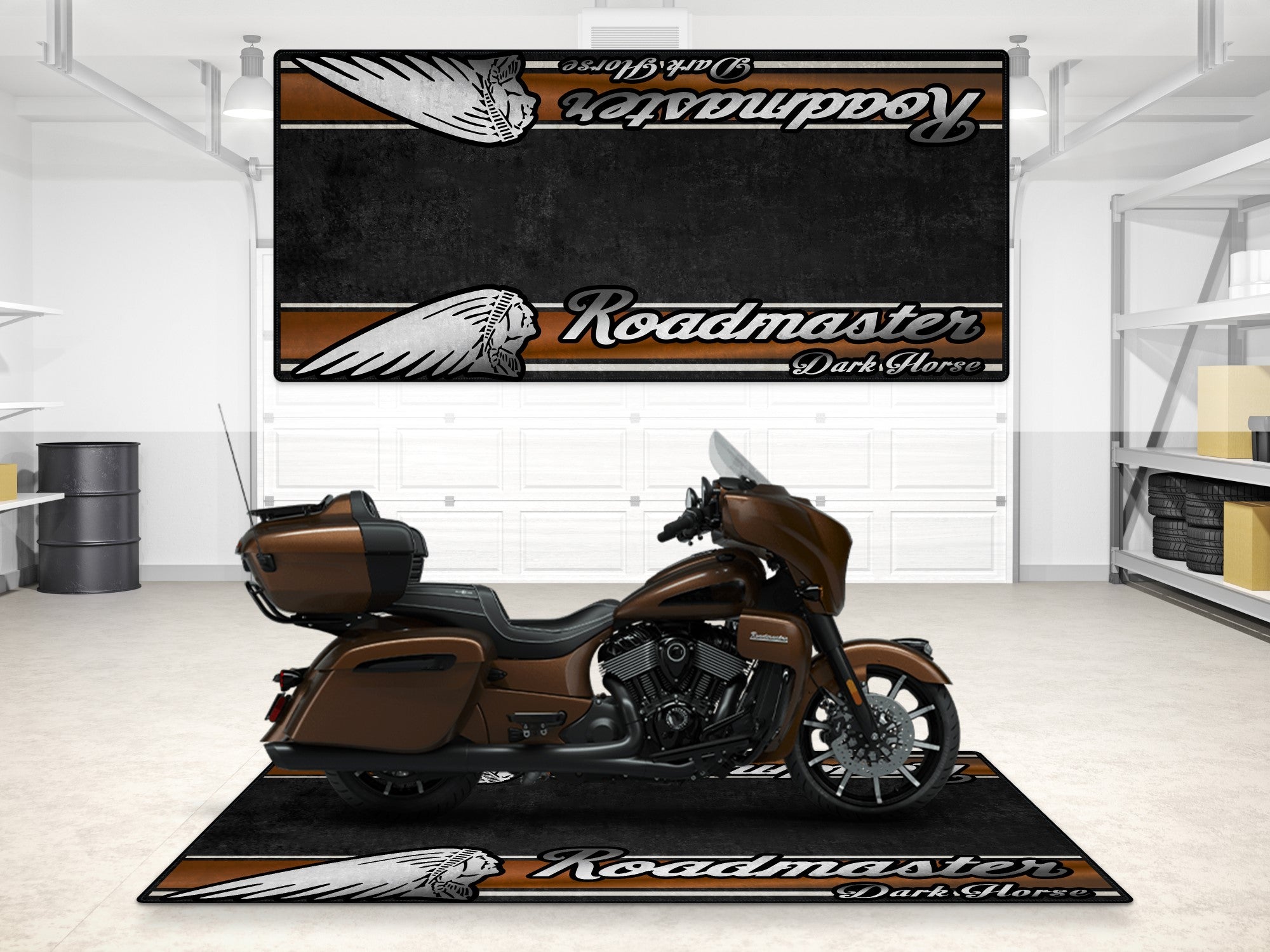 MPM Motorcycle Mat for Indian Roadmaster Dark Horse - MM7337