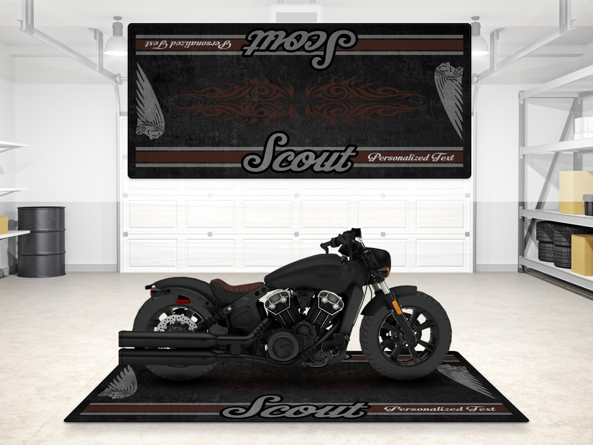 MPM Motorcycle Mat for Indian Scout Bobber - MM7321
