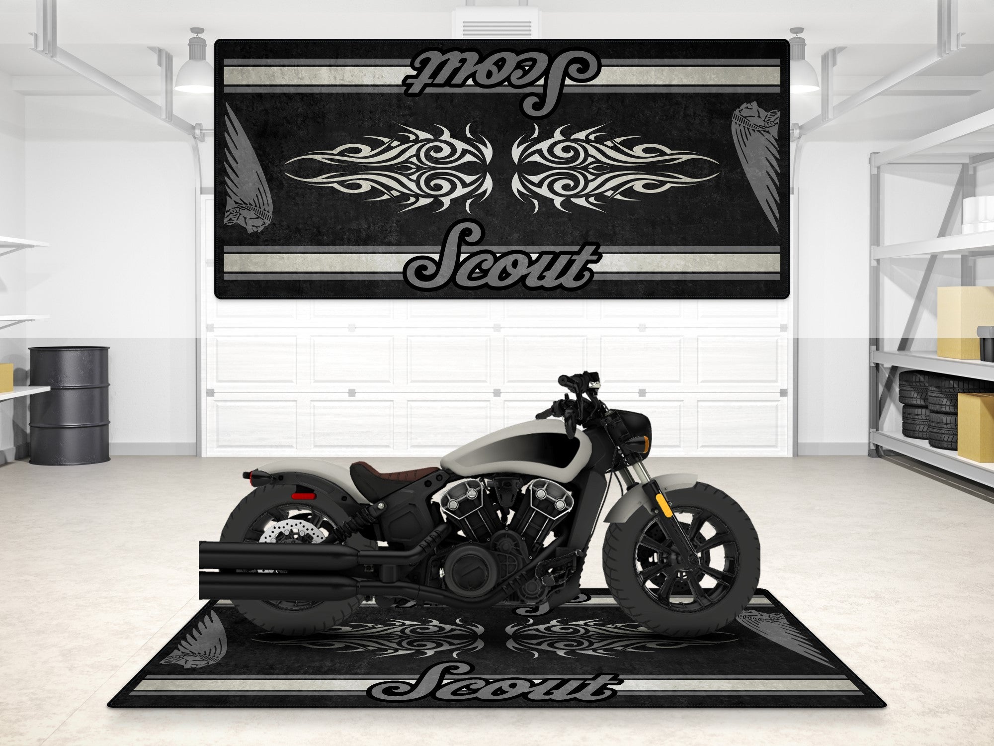MPM Motorcycle Mat for Indian Scout Bobber - MM7321