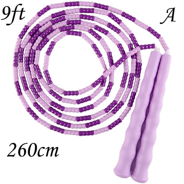 Jump Skipping Rope Beginner Soft Beaded Adjustable Tangles Free Fitness Skipping Rope For Men Women Kids Soft Beaded Skipping Rope Keeping Fit For Training Workout And Weight Loss