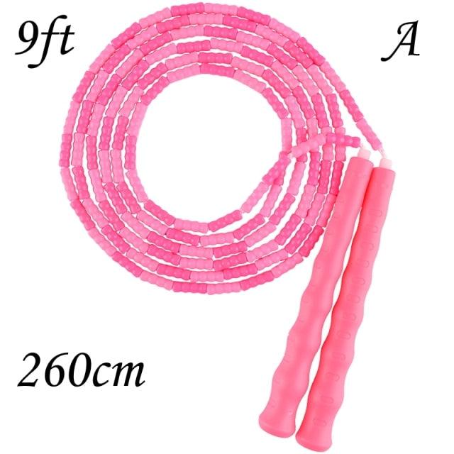 Jump Skipping Rope Beginner Soft Beaded Adjustable Tangles Free Fitness Skipping Rope For Men Women Kids Soft Beaded Skipping Rope Keeping Fit For Training Workout And Weight Loss