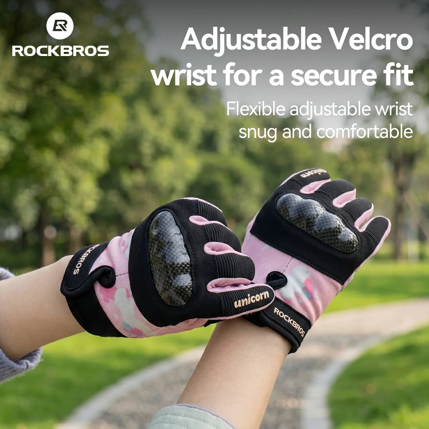 Kids Full Finger Gloves with Hard Shell Protection