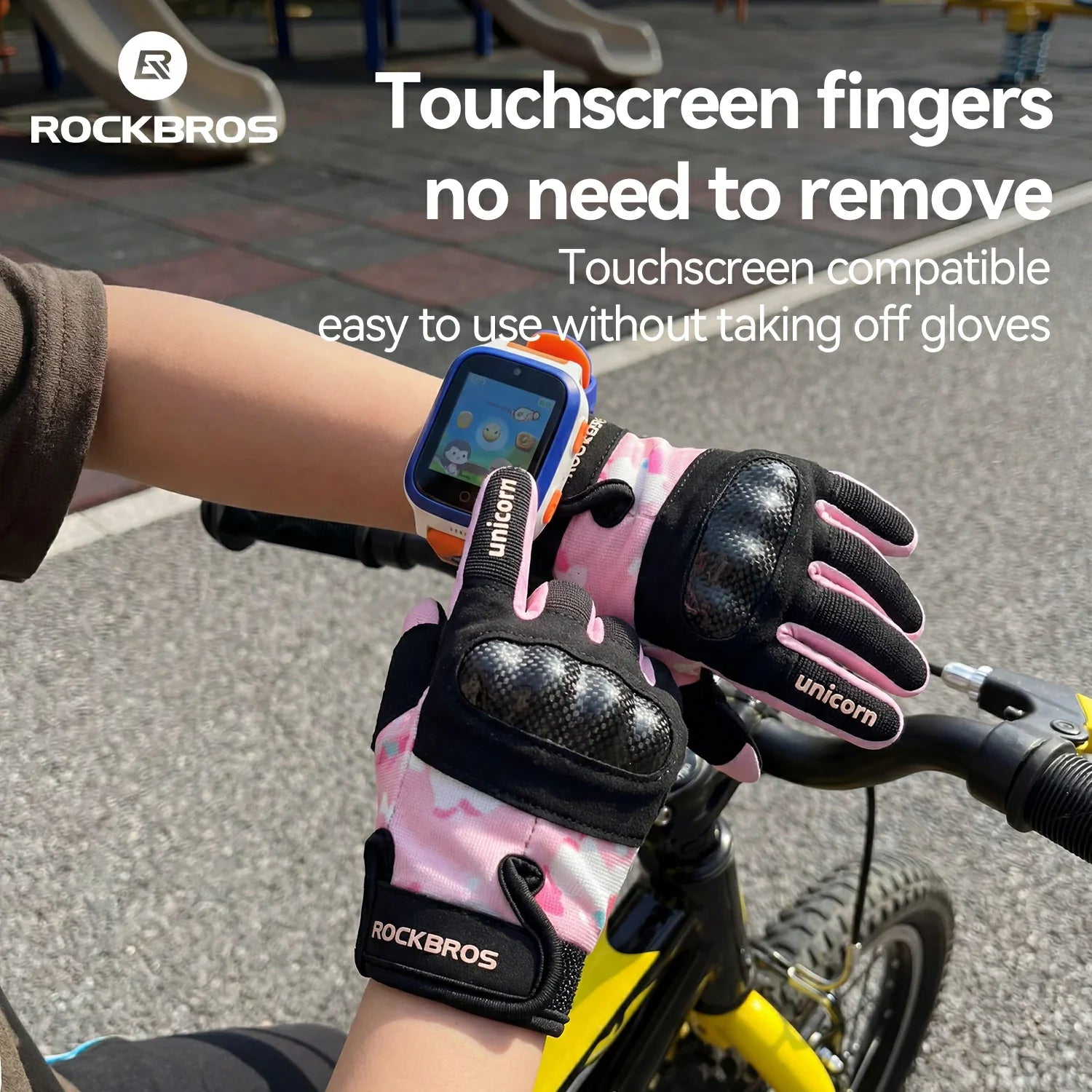 Kids Full Finger Gloves with Hard Shell Protection