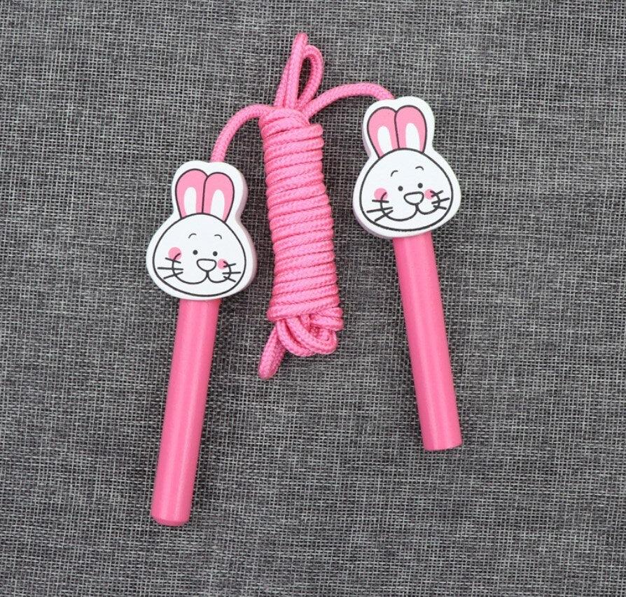Animal Jump Rope Kids Wood Jump Skip Rope Toy Exercise Play Animal Colorful Rainbow Woo ...