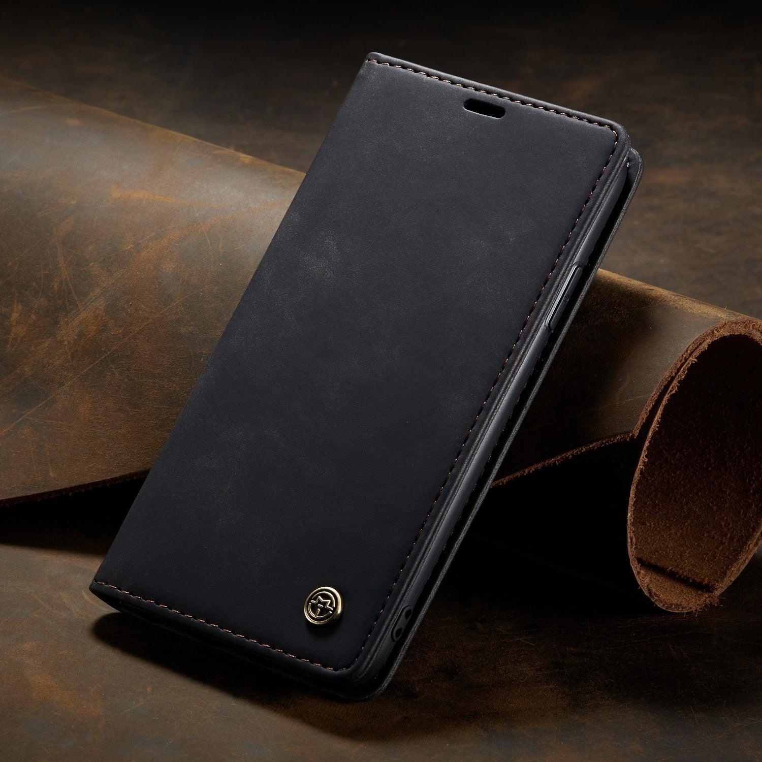 Leather Case For iPhone 14 13 11 12 Mini Pro XS XR Max Luxury Magnetic Flip Phone Case For iPhone Business Classic Wallet Cover Leather Magnetic Flip Back Stand Case/Cover