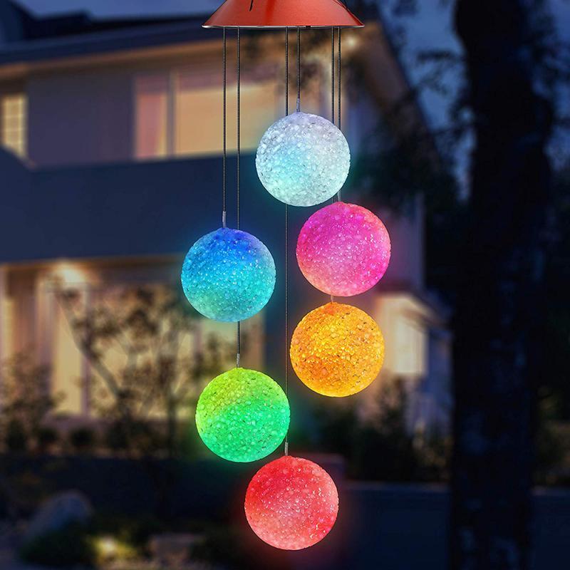 LED Color Changing Wind Chime Outdoor Solar Powered Butterfly Wind Chimes Home Garden Light Solar Butterfly Wind Chime Hanging Decoration Lamp Outdoor For Garden Patio Home Decoration