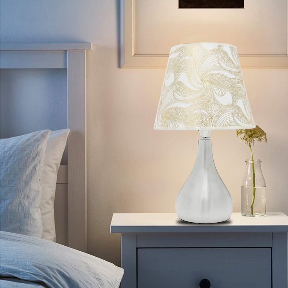 LED Desk Lamp with E27 Bulb 110V-240V Modern Bedside Lamps Table Lamps For  Indoor Bedroom / Living Room Lighting White Light Decorative Study Lamps for Bedroom Décor