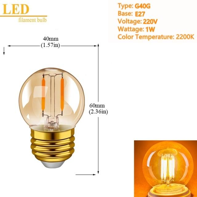 LED Spiral Filament Light Bulb Warm White Vintage Edison Lamp Bedroom Decoracion Vintage Lamp Home Decor Holiday Night Eye Protection Led Bulb Light Lamp For Office Desk Lights