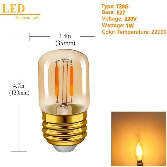 LED Spiral Filament Light Bulb Warm White Vintage Edison Lamp Bedroom Decoracion Vintage Lamp Home Decor Holiday Night Eye Protection Led Bulb Light Lamp For Office Desk Lights