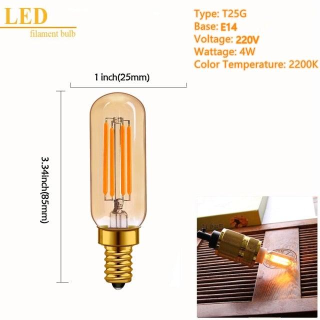 LED Spiral Filament Light Bulb Warm White Vintage Edison Lamp Bedroom Decoracion Vintage Lamp Home Decor Holiday Night Eye Protection Led Bulb Light Lamp For Office Desk Lights