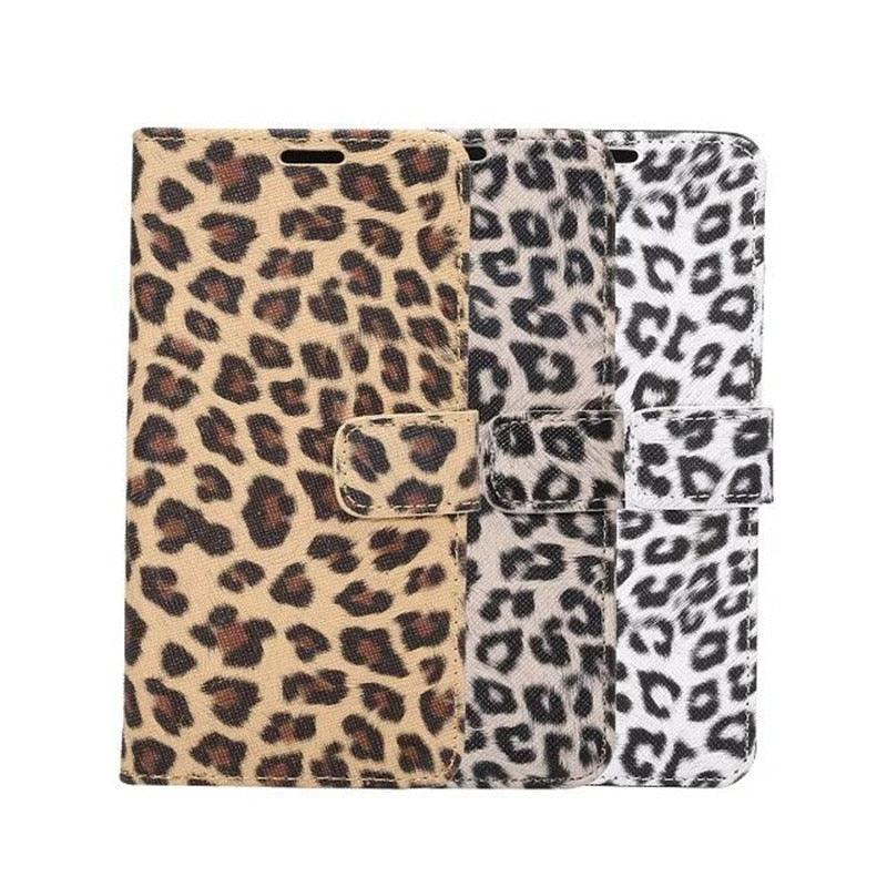 Leopard Print PU Leather Flip Cover Wallet Kickstand Feature with Card Slots Holder Magnetic Clasp Case For iPhone 14 13 12 11 Pro Max Mini 8 Plus 7 X XS XR SE Leather Leopard Flip Cover Luxury Wallet Phone Case