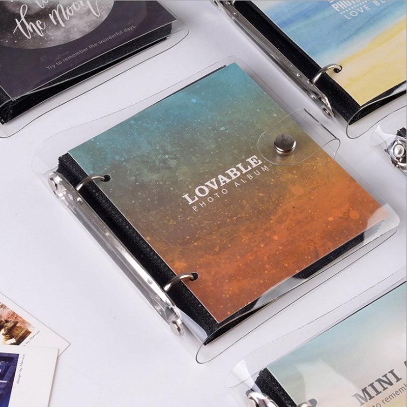 Light and Shadow Series Photo Album Ticket Storage Postcard 3 Inch memory 100 Pockets for Fujifilm Mini Film Paper Baby Family Scrapbook Albums DIY Memorable Gifts For Loved Ones