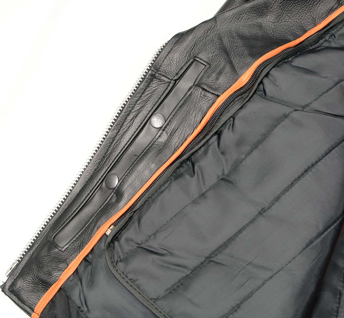 LKL2701 Women's Classic Black Premium Leather Motorcycle Rider Jacket with Built-In Belt