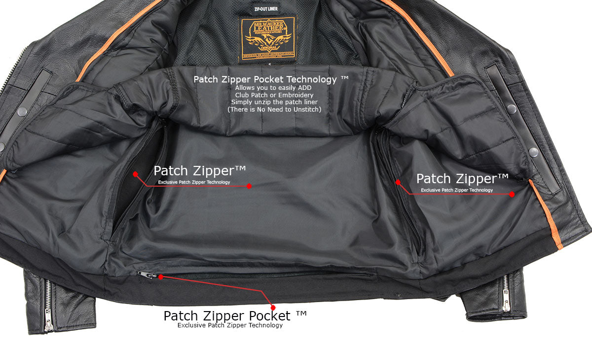 LKL2701 Women's Classic Black Premium Leather Motorcycle Rider Jacket with Built-In Belt