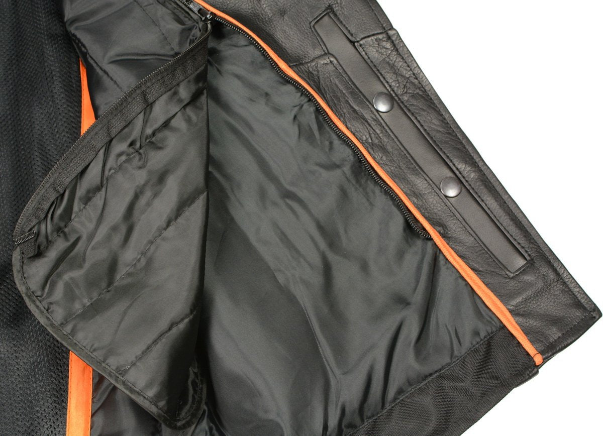 LKL2701 Women's Classic Black Premium Leather Motorcycle Rider Jacket with Built-In Belt