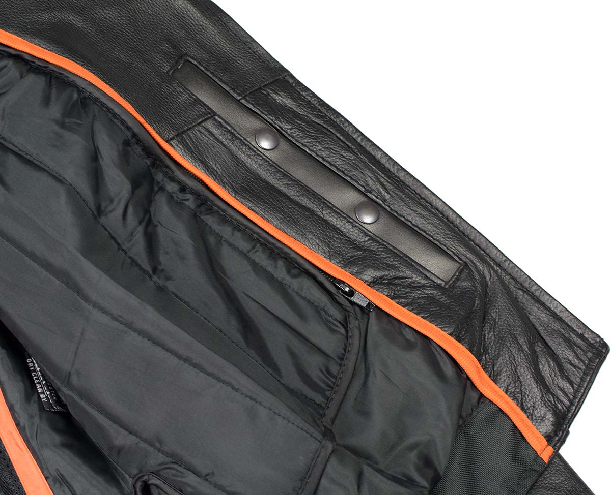 LKL2710 Women's Classic Black Braided Motorcycle Jacket with Studded Back