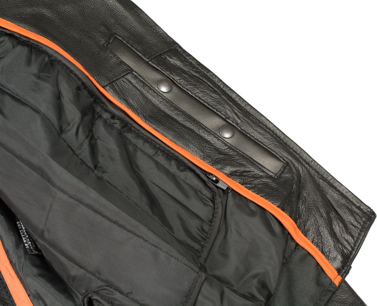 LKL2710 Women's Classic Black Braided Motorcycle Jacket with Studded Back