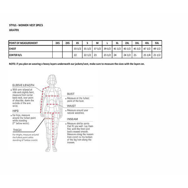 LKL4701 Women's Black Premium Leather Motorcycle Rider Vest w/ Classic 4-Snap Closure