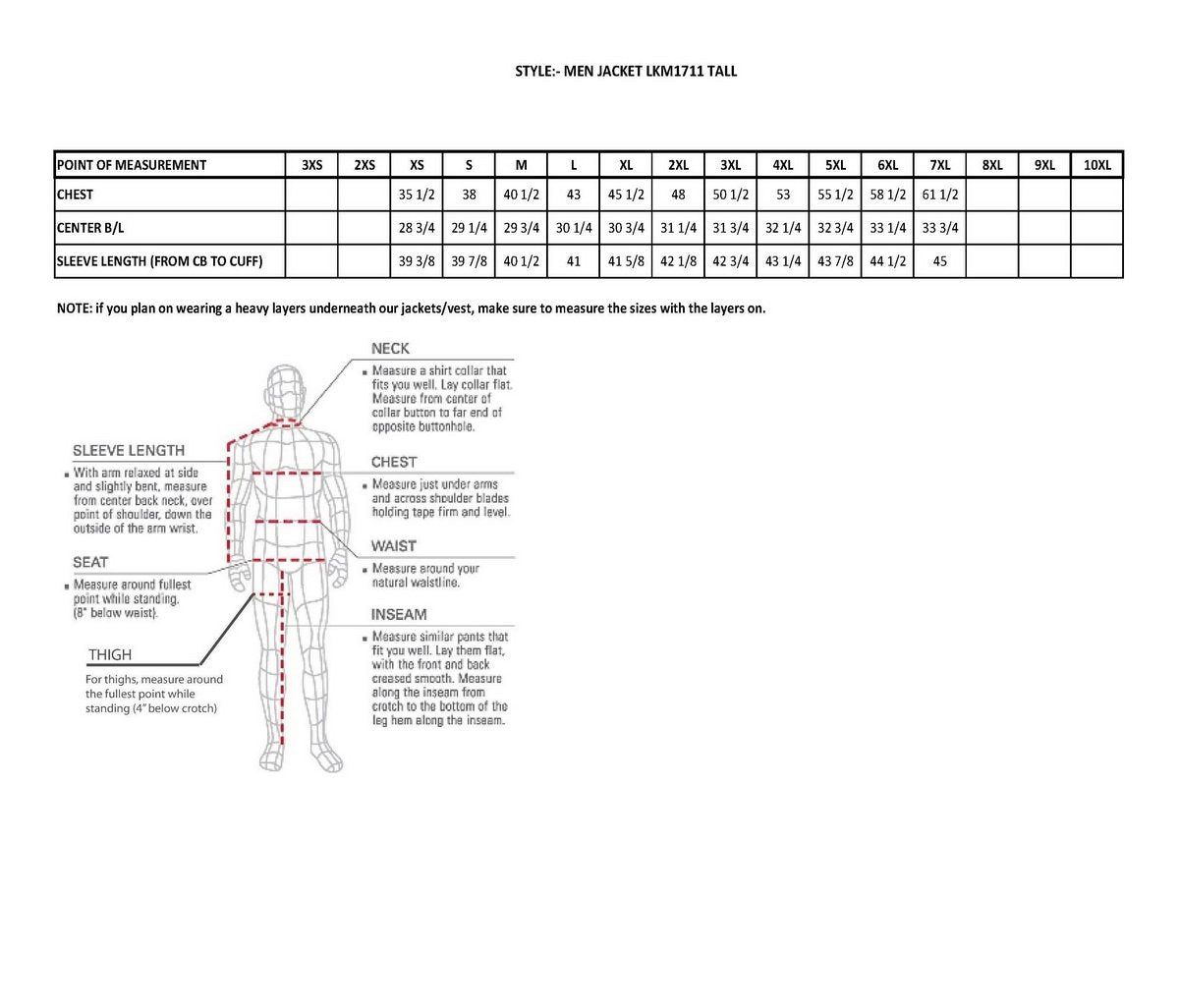 LKM1711TALL Men's Black Tall-Sizes Side Lace Police Style Leather Jacket