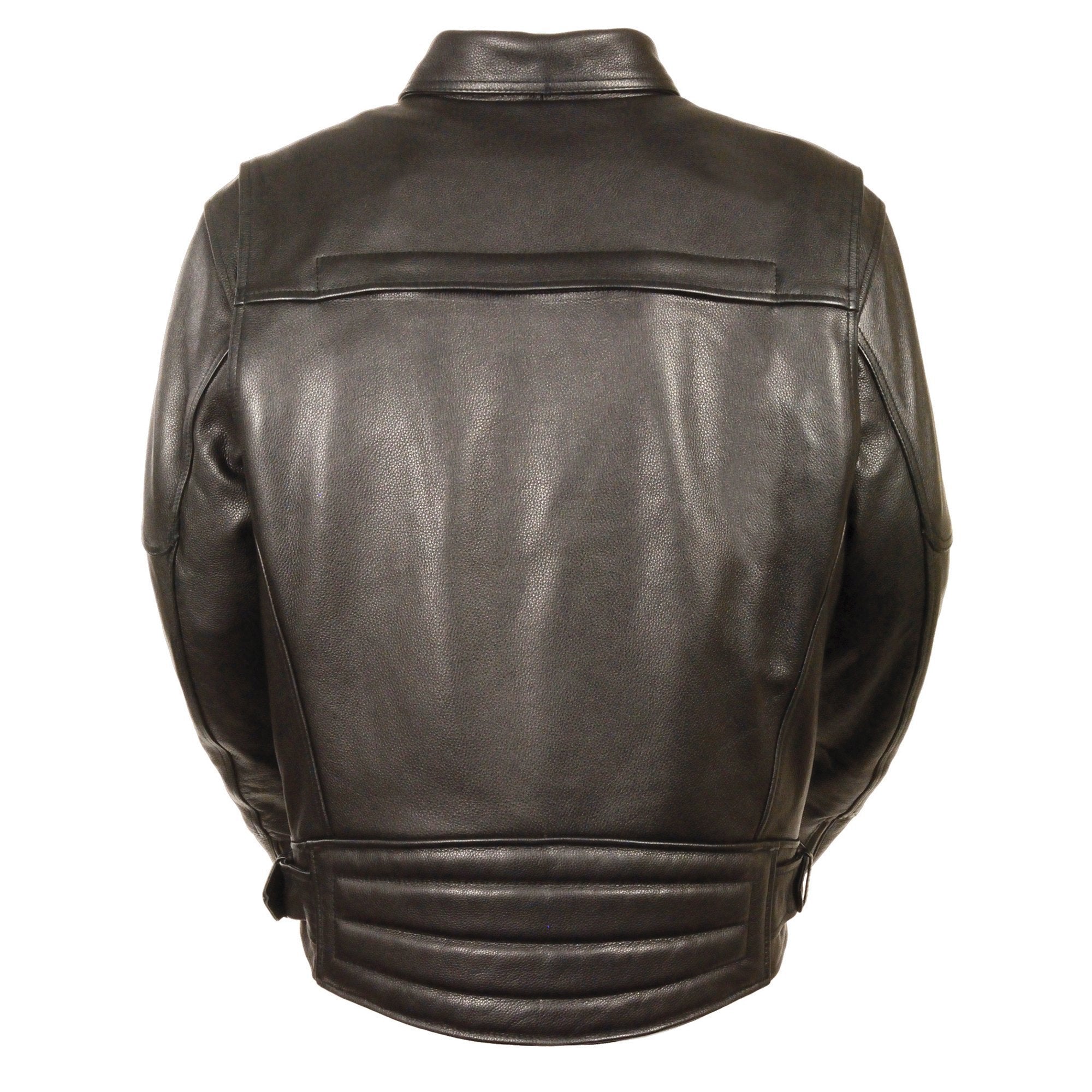 LKM1770 Men's Black Premium Thick Leather Motorcycle Jacket Brando Style Biker Jacket