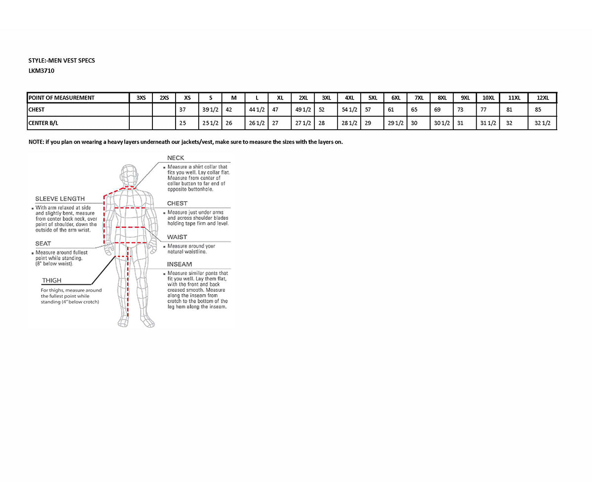 LKM3710 Men's Black Leather Club Style Motorcycle Rider Vest w/ Zipper and Snap Button Closure