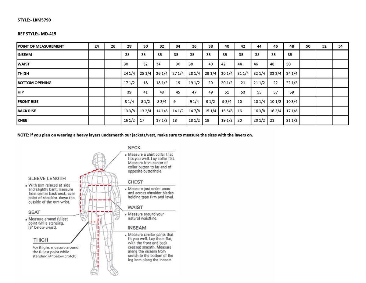 | Classic Fit 5 Pocket Leather Pants for Men - Premium Leather Motorcycle Riding Pants - LKM5790