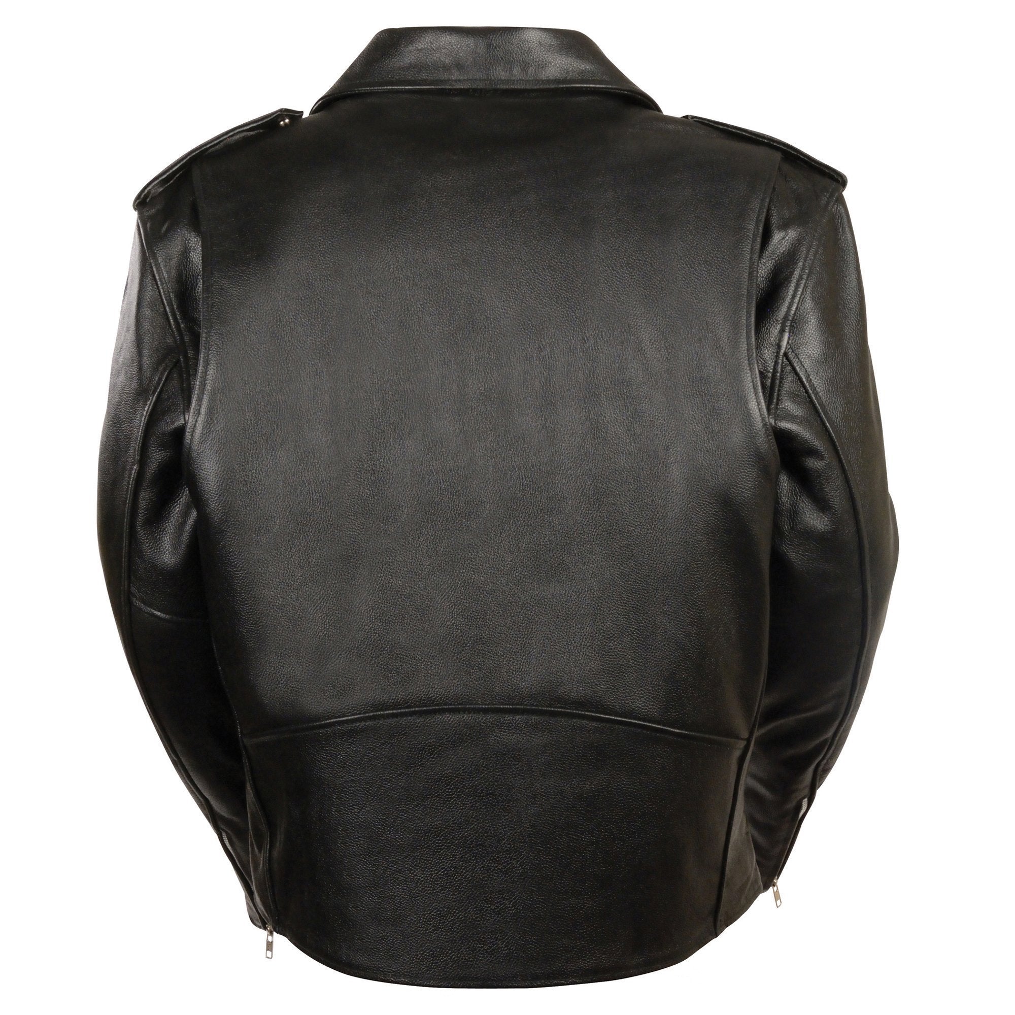 Youth Size Classic Style Black Police Biker Leather Jacket LKY1950