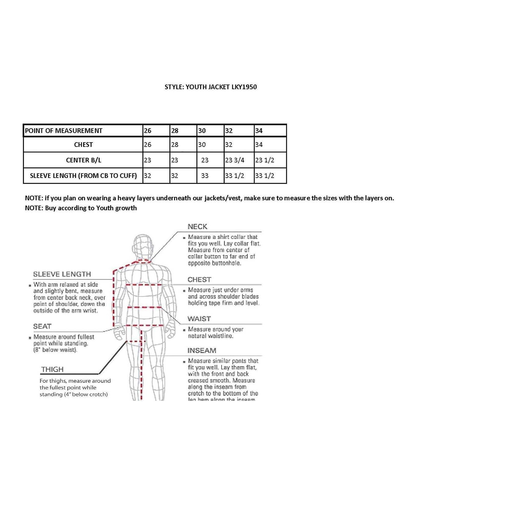 Youth Size Classic Style Black Police Biker Leather Jacket LKY1950