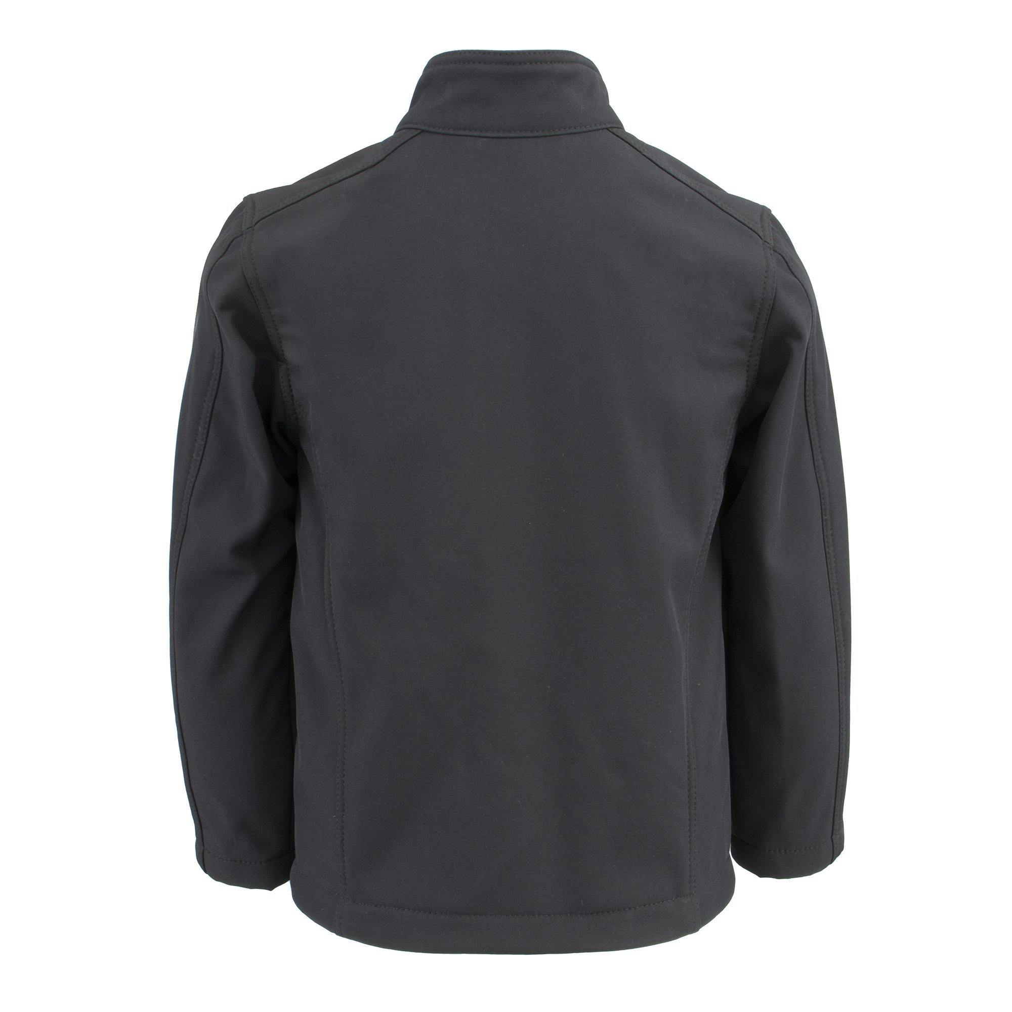 LKY1965 Youth Size Black Waterproof Lightweight Zipper Front Soft Shell Jacket