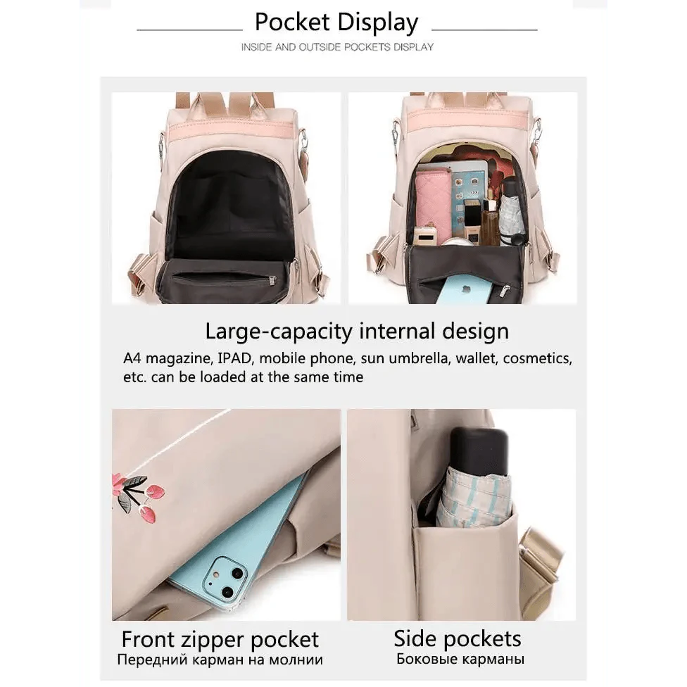 Luxurious Waterproof Women's Backpack Fashionable Anti-theft Women Backpacks Nice Print School Bag High Quality Large Capacity Backpack