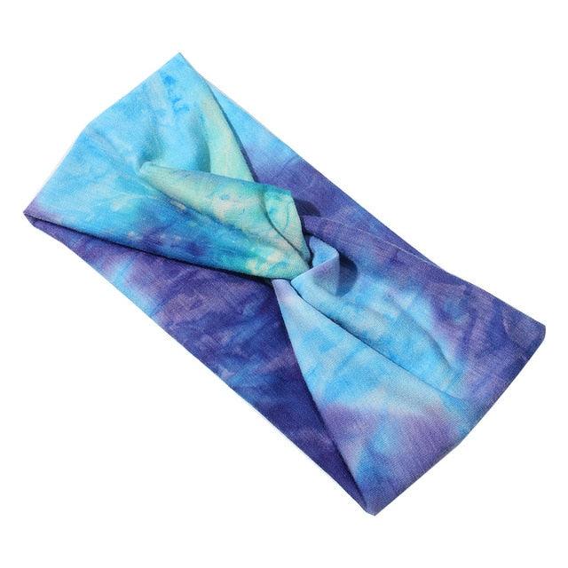Luxury Fashion Winter Soft Solid Color Elastic Elegant Wide Knitting Cross Lightweight Headband Yoga Turban Bandage Bandanas Hair Bands For Women