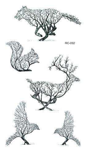 Luxury Head Deer Waterproof Temporary Stickers Tattoo Modern Colorful Tatoo For Women Men
