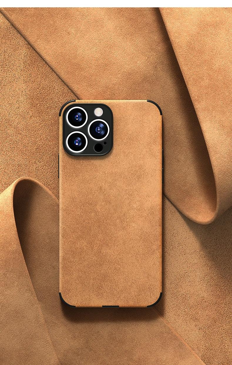 Luxury Leather Phone Case For iPhone 14 13 12 11 Pro Max Mini X XS XR 7 8 Plus SE Retro Solid Color Soft Silicone Cover PU Leather Classic Luxury Business Slim Cover Non-Slip Anti Scratch Full Protective Phone Cases