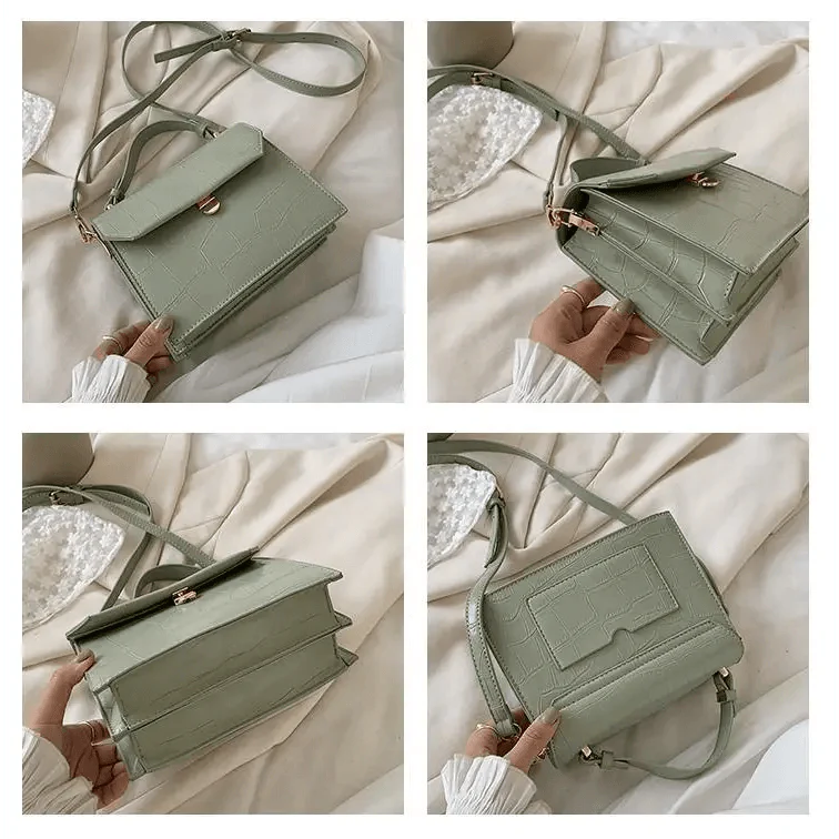 Luxury Snow White Crossbody Bags For Women And Girls Small PU Leather Handbag - Ladies Designer Evening Bags