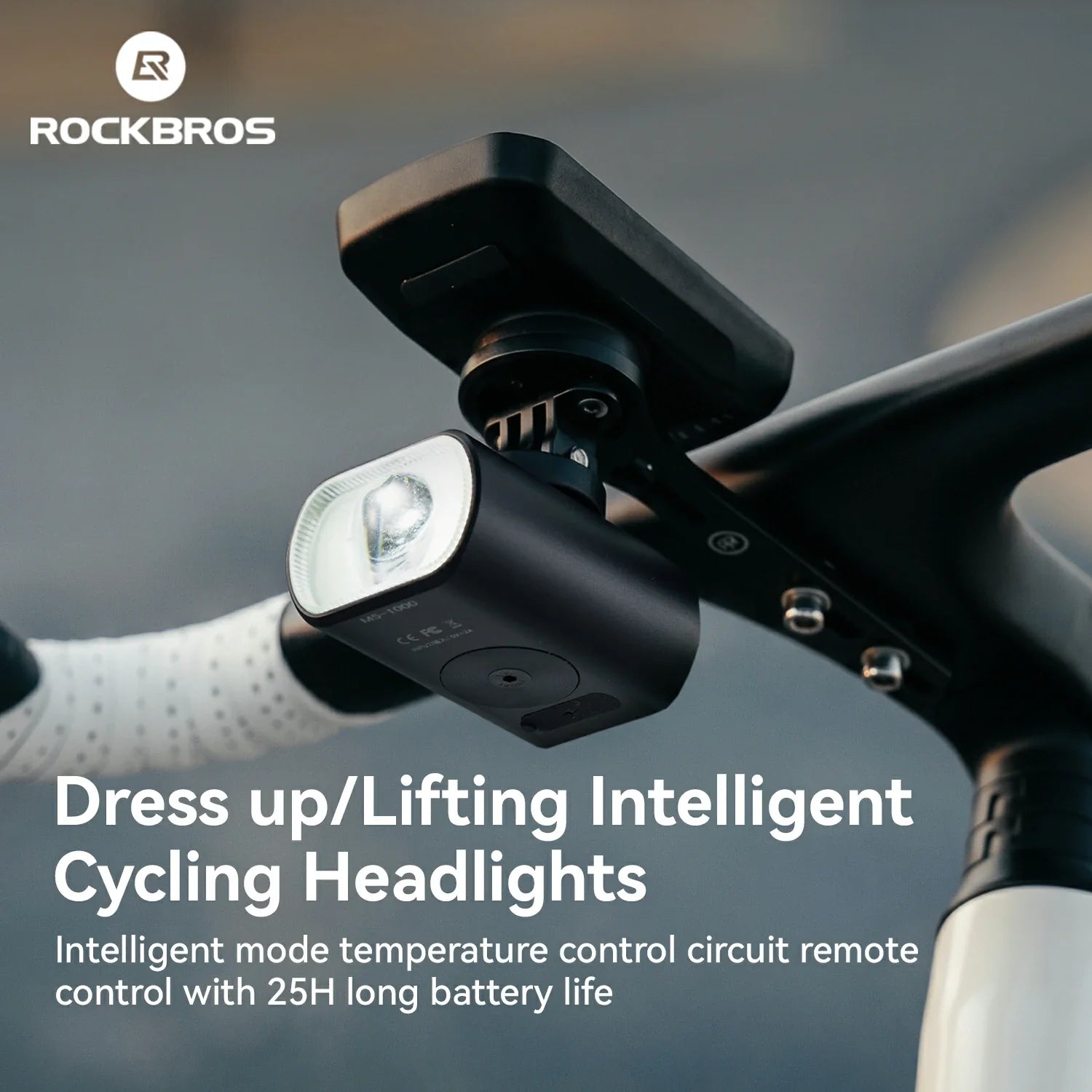 M5 Smart Bike Headlight 1000LM with Digital Display & Remote Control
