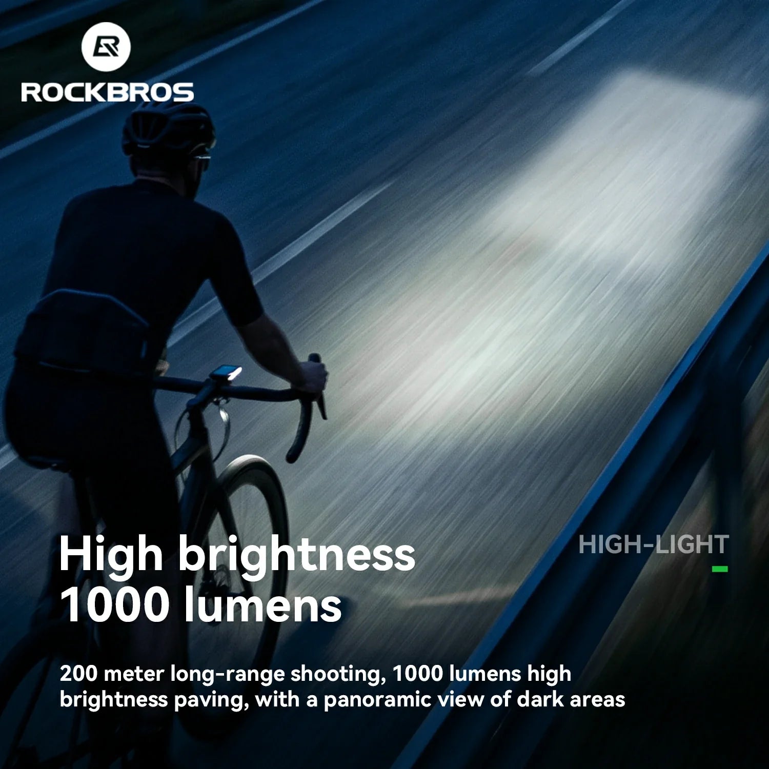 M5 Smart Bike Headlight 1000LM with Digital Display & Remote Control
