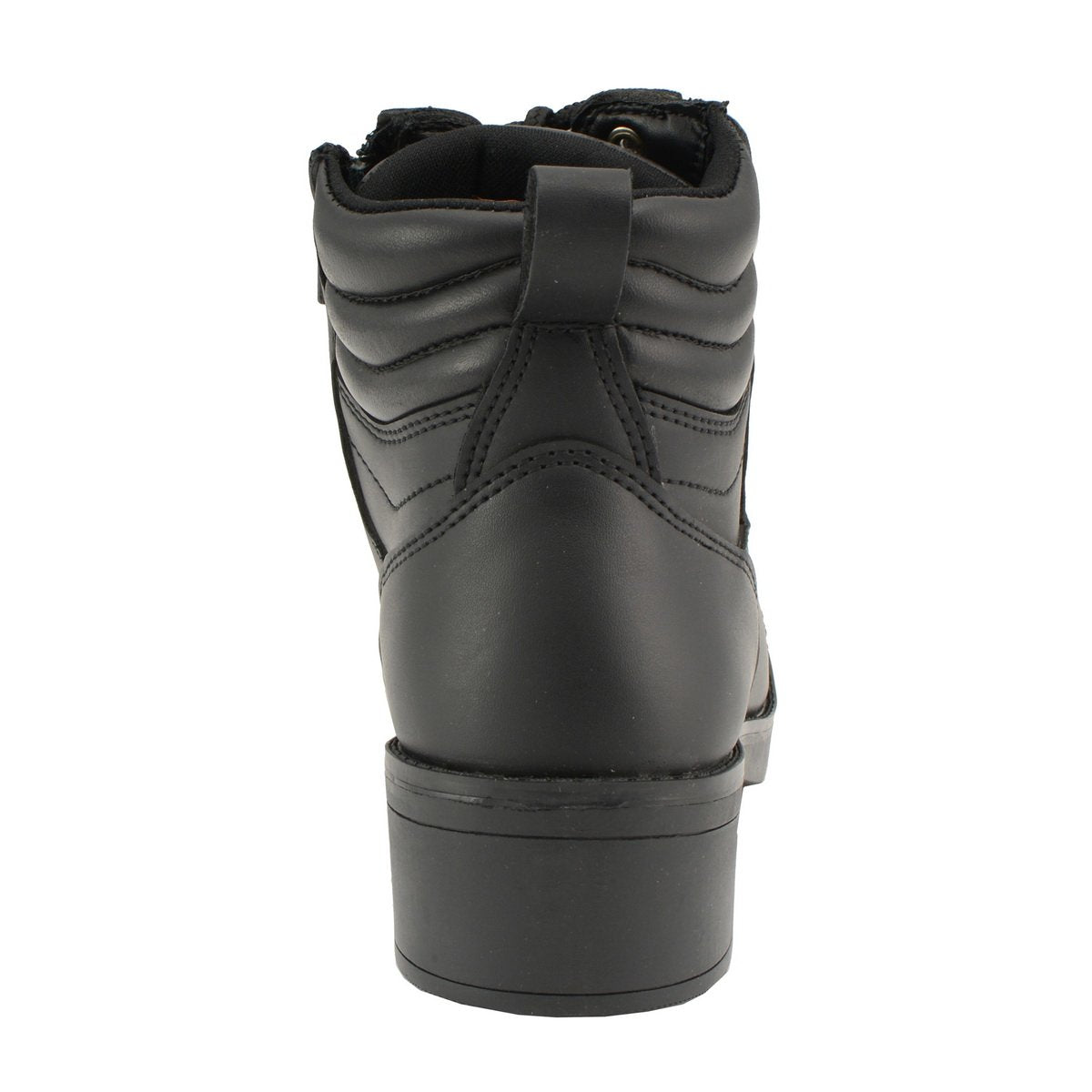 MBK9275 Boys Black Lace-Up Boots with Side Zipper Entry