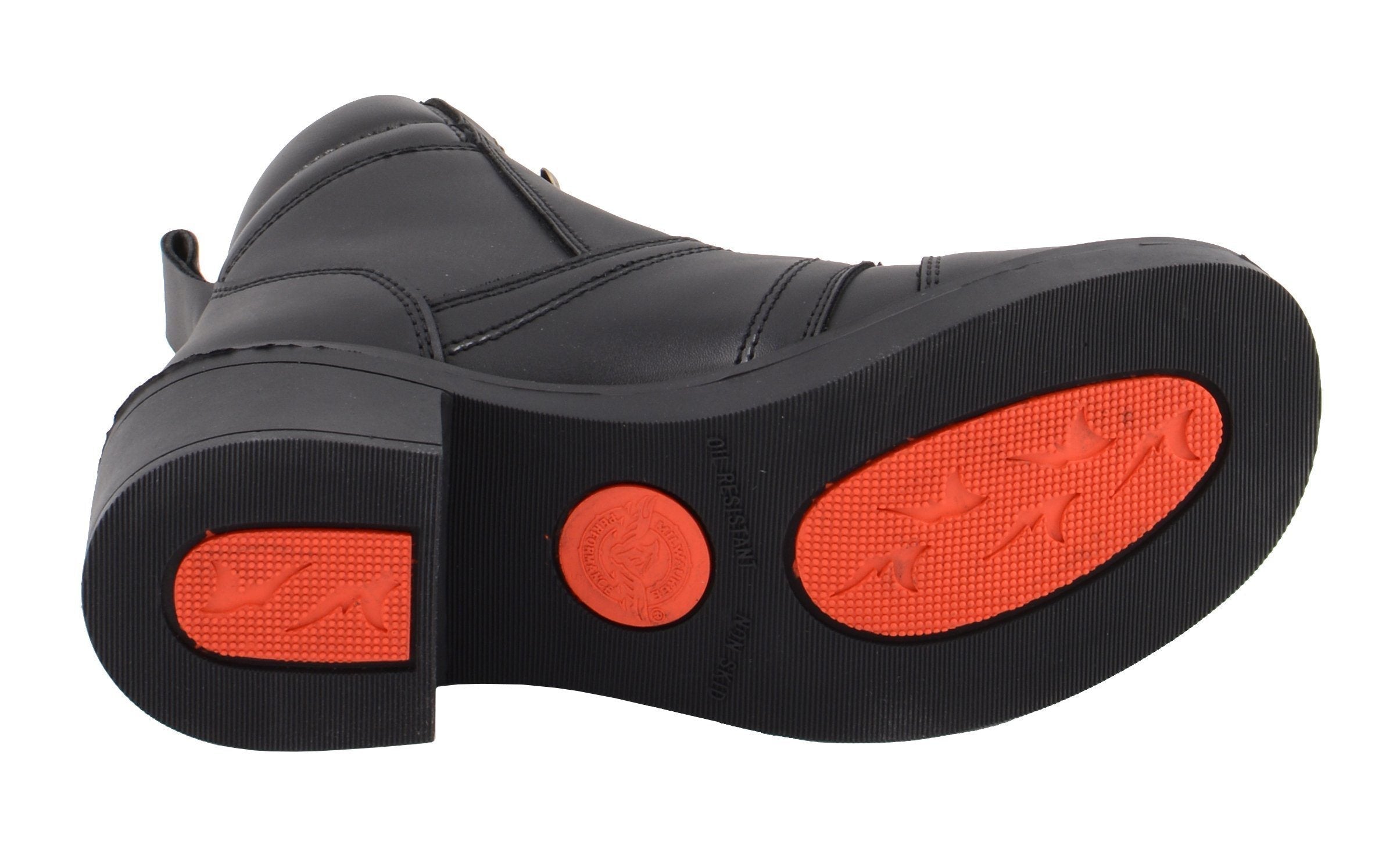 MBK9285 Boys Black Lace-Up Biker Style Boots