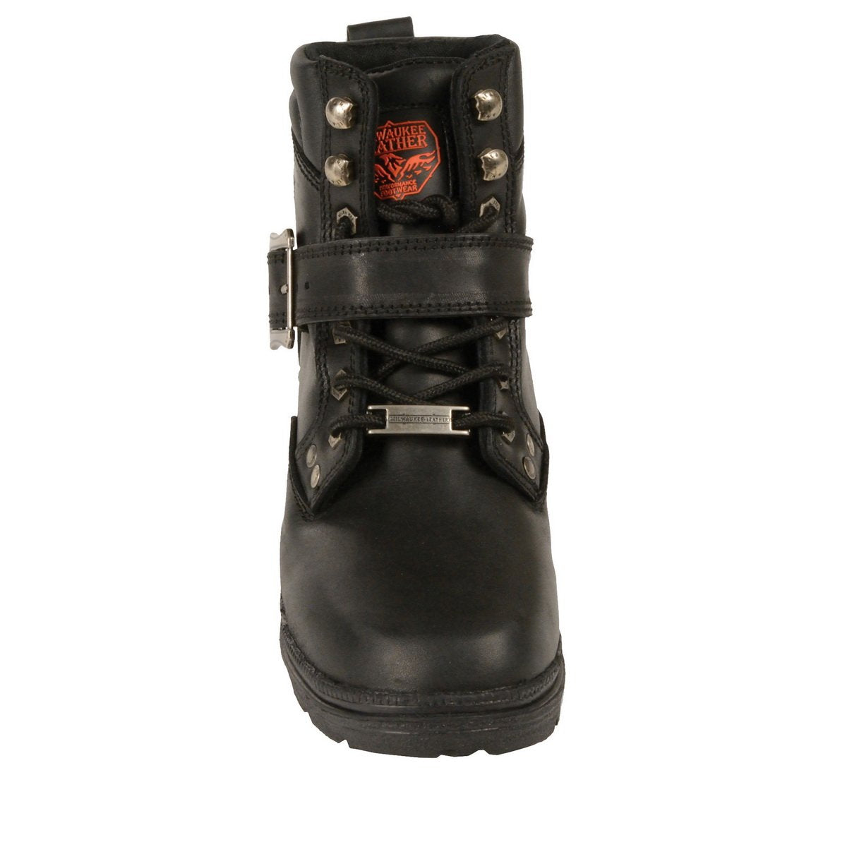 MBL9310 Women's Lace-Up Black Engineer Motorcycle Boots