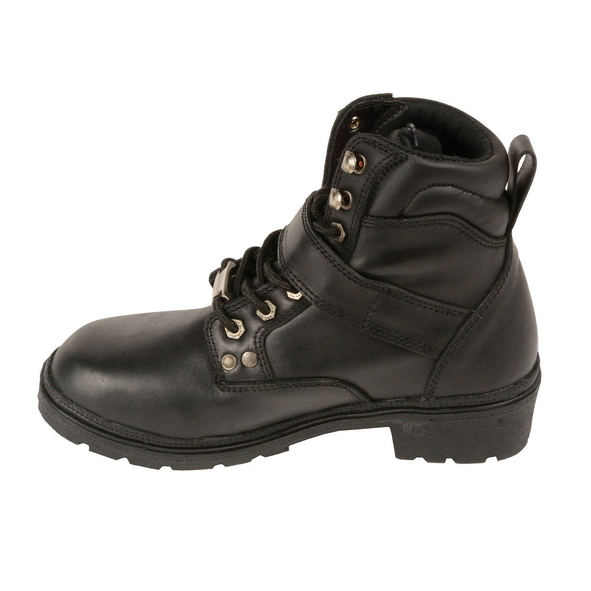 MBL9310 Women's Lace-Up Black Engineer Motorcycle Boots