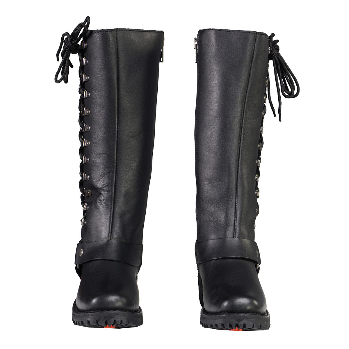 MBL9365W Women’s Wide Width Black Classic Harness 14-inch Square Toe Leather Boots