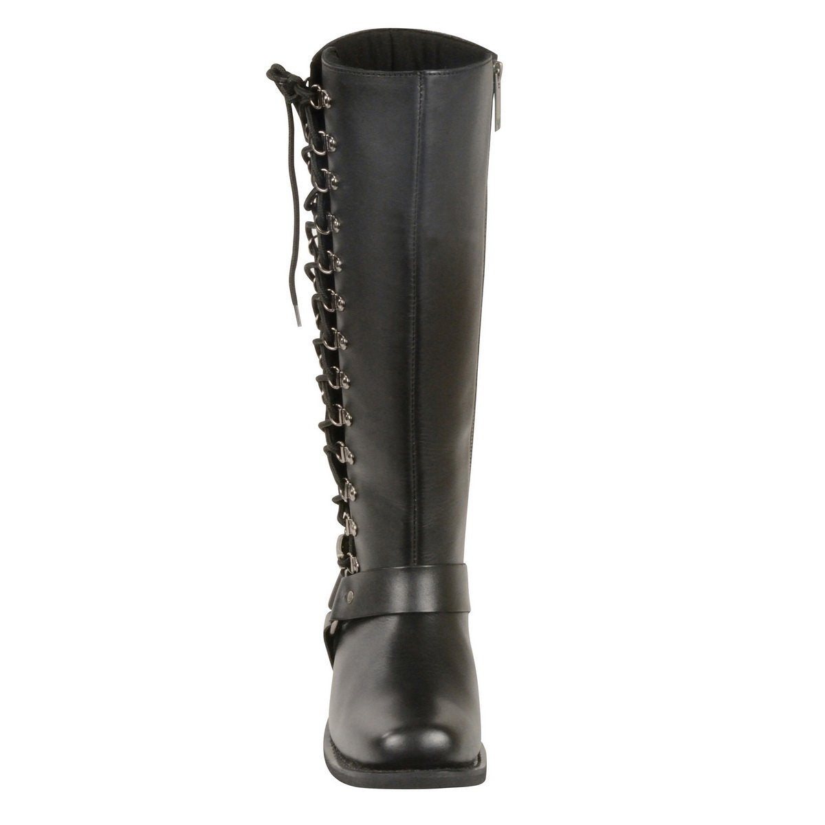 MBL9365W Women’s Wide Width Black Classic Harness 14-inch Square Toe Leather Boots