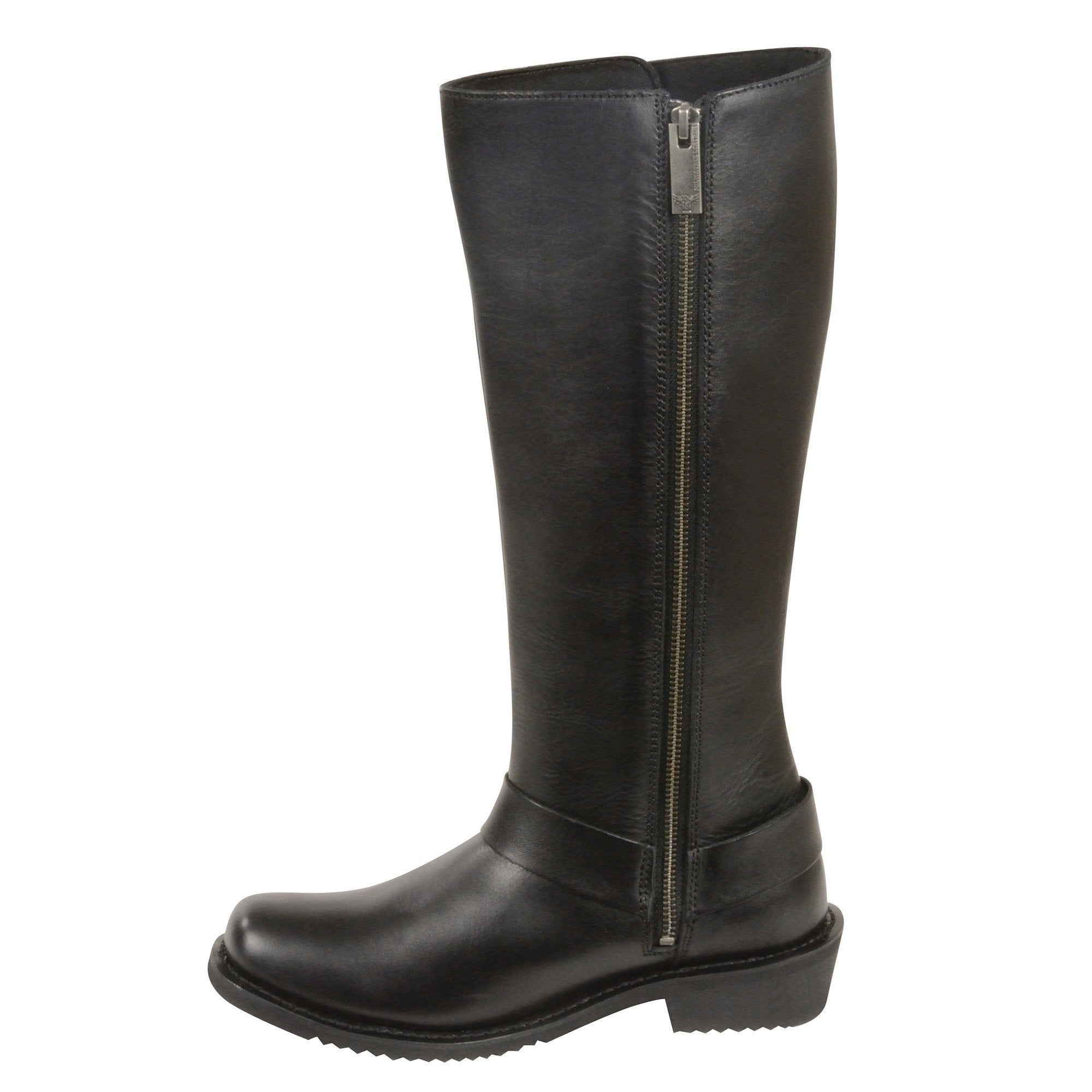MBL9365W Women’s Wide Width Black Classic Harness 14-inch Square Toe Leather Boots