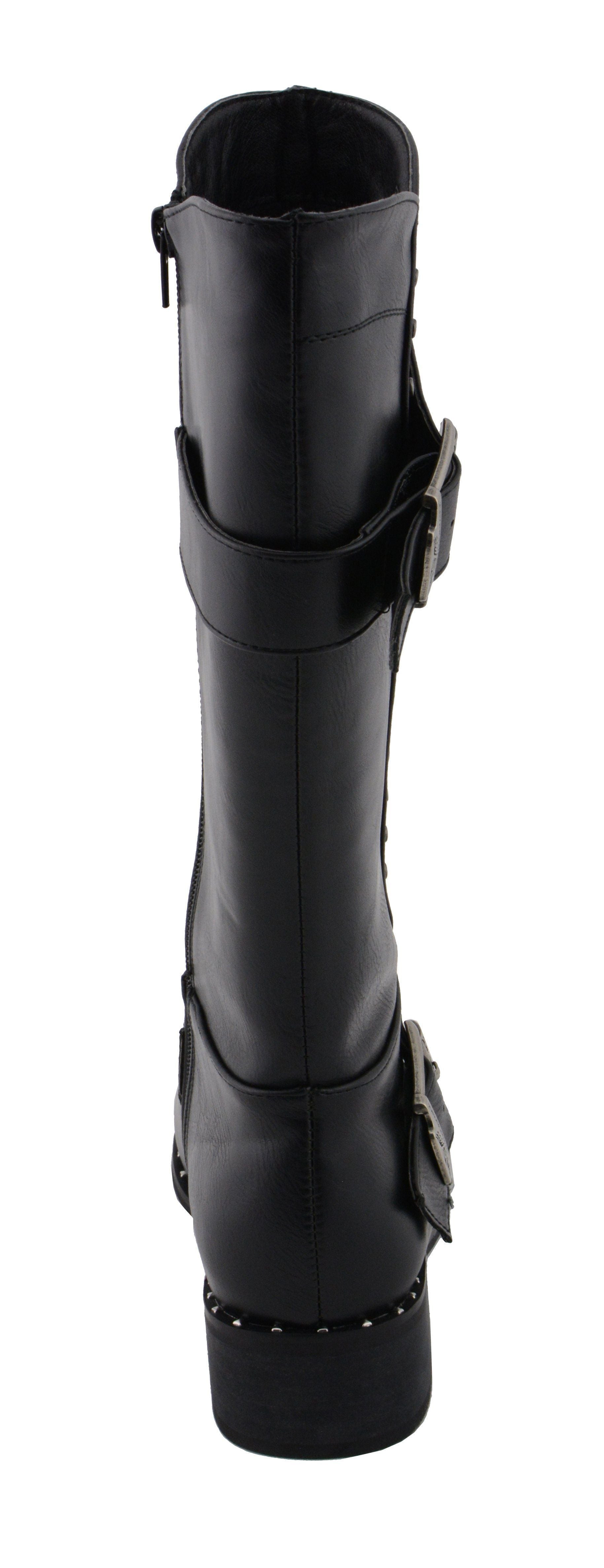 MBL9423 Women's Black Studded Fashion Casual Boots with Studded Outsole